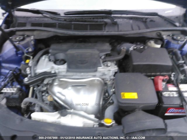 4T1BF1FK3FU952722 - 2015 TOYOTA CAMRY LE/XLE/SE/XSE BLUE photo 10