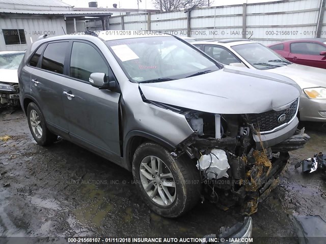 5XYKT4A64FG653959 - 2015 KIA SORENTO LX GRAY photo 1