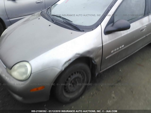 1B3ES46C51D264481 - 2001 DODGE NEON SE/ES GOLD photo 6