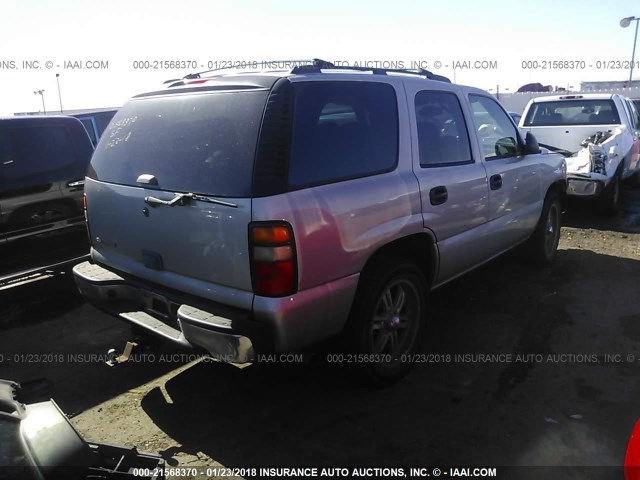 1GNEC13T06J114471 - 2006 CHEVROLET TAHOE C1500 SILVER photo 4