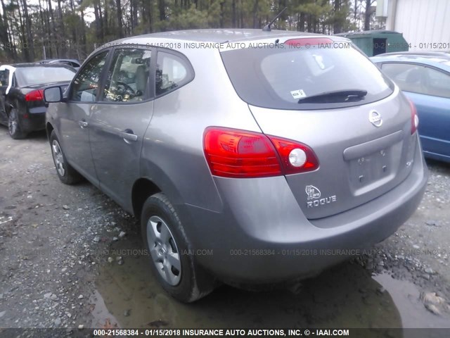 JN8AS58V09W164665 - 2009 NISSAN ROGUE S/SL GRAY photo 3