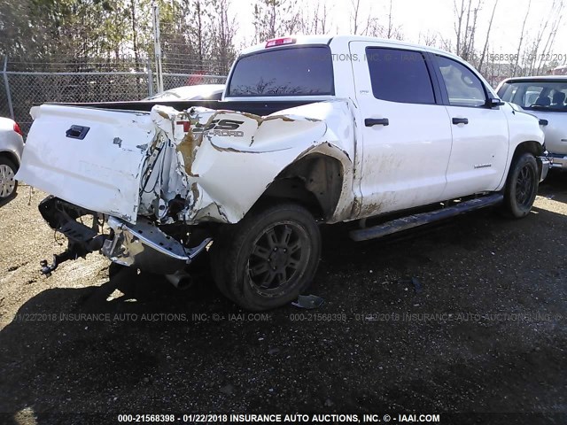 5TFEM5F18FX094751 - 2015 TOYOTA TUNDRA CREWMAX SR5 WHITE photo 4