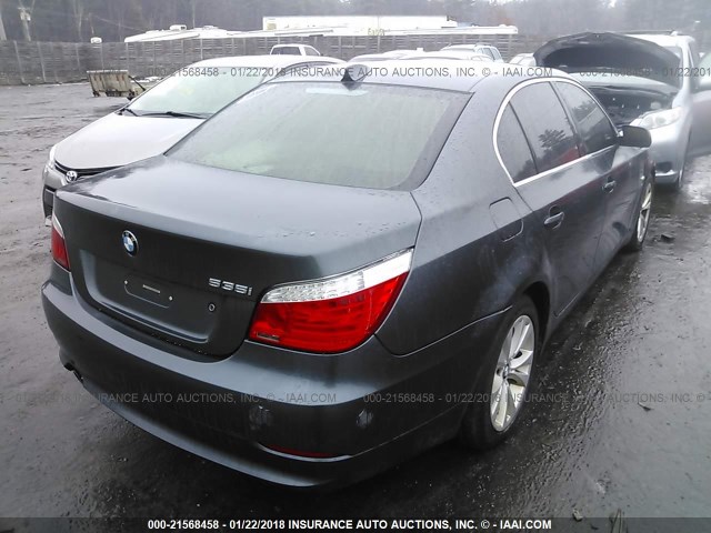 WBANV9C57AC136691 - 2010 BMW 535 XI GRAY photo 4