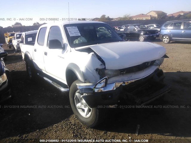 5TEHN72NX3Z302809 - 2003 TOYOTA TACOMA DOUBLE CAB WHITE photo 1