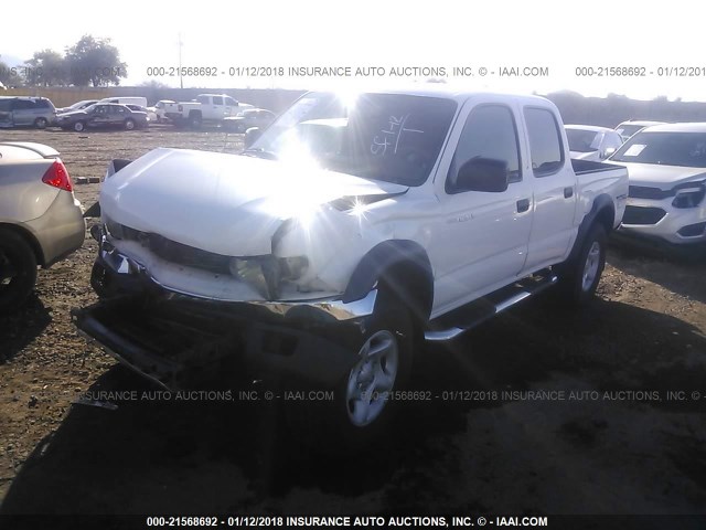 5TEHN72NX3Z302809 - 2003 TOYOTA TACOMA DOUBLE CAB თეთრი ფოტო 2