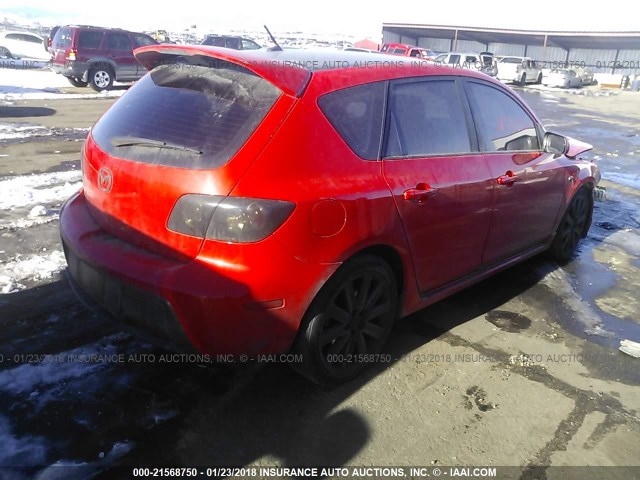 JM1BK34L381138761 - 2008 MAZDA SPEED 3 RED photo 4