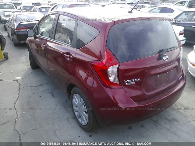 3N1CE2CP4EL412034 - 2014 NISSAN VERSA NOTE S/S PLUS/SV/SL RED photo 3
