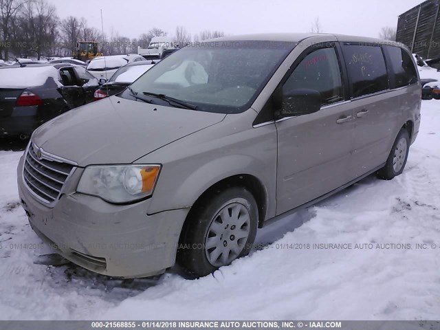 2A8HR44E39R552254 - 2009 CHRYSLER TOWN & COUNTRY LX GOLD photo 2