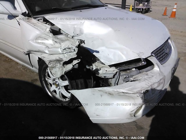 3N1BB51A5YL000875 - 2000 NISSAN SENTRA SE WHITE photo 6