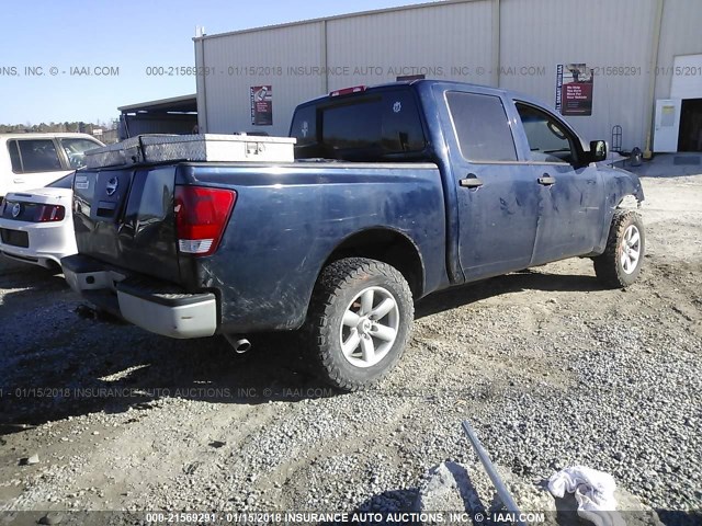 1N6BA07D58N347849 - 2008 NISSAN TITAN XE/SE/LE BLUE photo 4