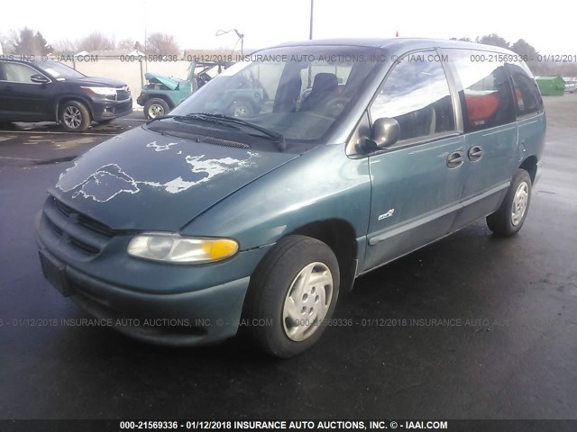 2B4GP25G3YR790615 - 2000 DODGE CARAVAN GREEN photo 2