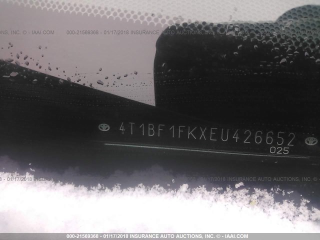 4T1BF1FKXEU426652 - 2014 TOYOTA CAMRY L/SE/LE/XLE 灰色 照片 9