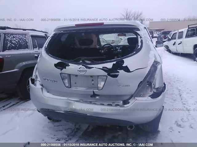 JN8AZ08W35W425532 - 2005 NISSAN MURANO SL/SE/S SILVER photo 6