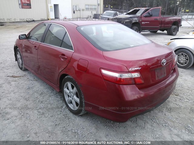 4T1BE46K87U065302 - 2007 TOYOTA CAMRY NEW GENERAT CE/LE/XLE/SE RED photo 3