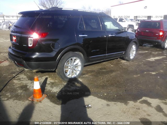 1FM5K8F8XEGB67939 - 2014 FORD EXPLORER LIMITED BLACK photo 4