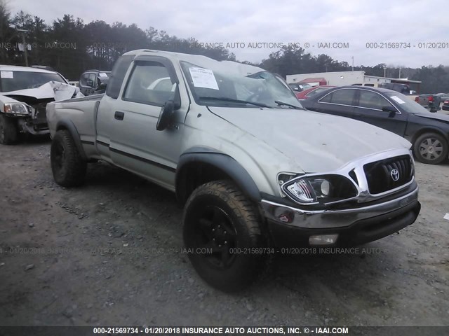 5TEWN72N11Z812910 - 2001 TOYOTA TACOMA XTRACAB SILVER photo 1