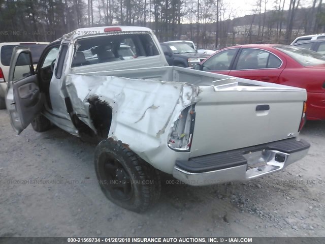 5TEWN72N11Z812910 - 2001 TOYOTA TACOMA XTRACAB SILVER photo 3