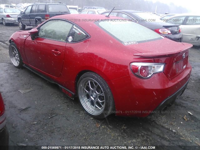 JF1ZNAA13D2728742 - 2013 TOYOTA SCION FR-S RED photo 3