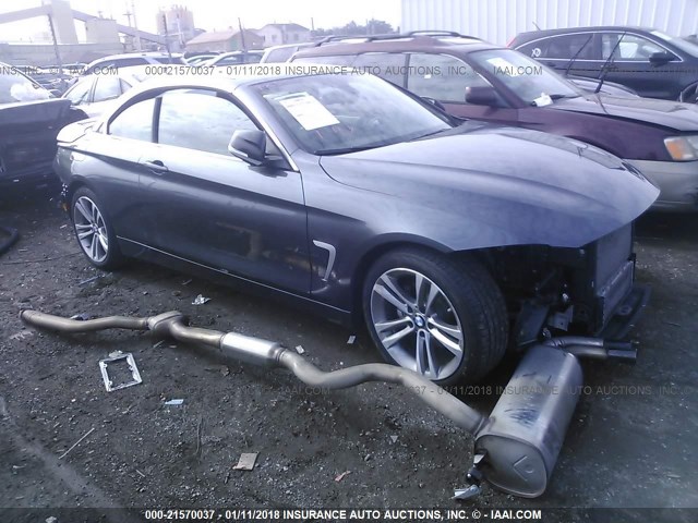 WBA3V7C51FP772907 - 2015 BMW 428 I/SULEV GRAY photo 1