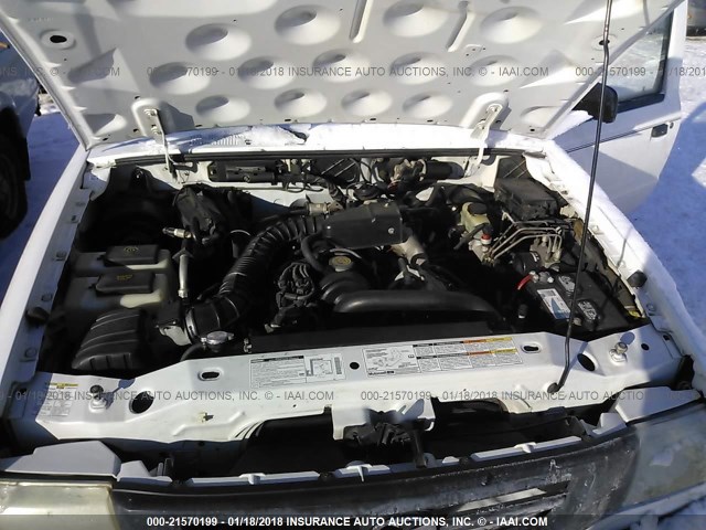 4F4YR12C51TM02139 - 2001 MAZDA B2500 WHITE photo 10