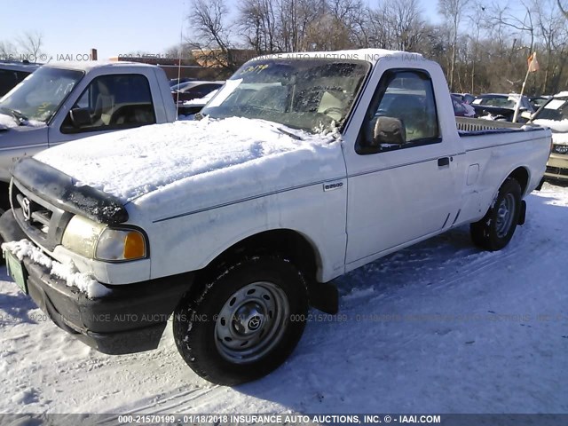 4F4YR12C51TM02139 - 2001 MAZDA B2500 WHITE photo 2