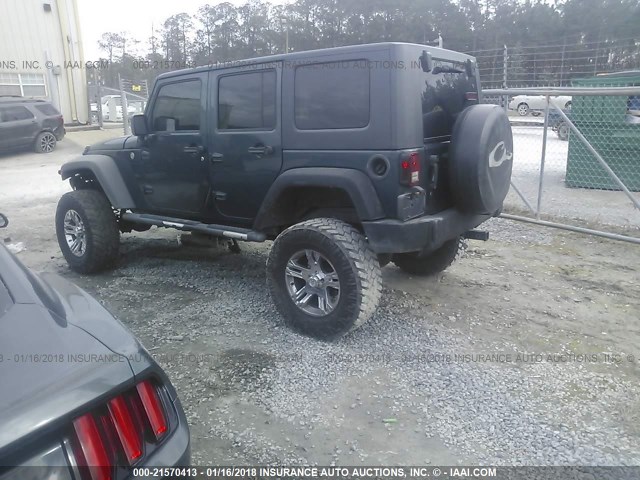 1J4GA39177L101340 - 2007 JEEP WRANGLER X GRAY photo 3