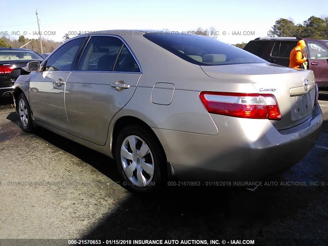 4T1BK46K97U545227 - 2007 TOYOTA CAMRY NEW GENERAT LE/XLE/SE TAN photo 3