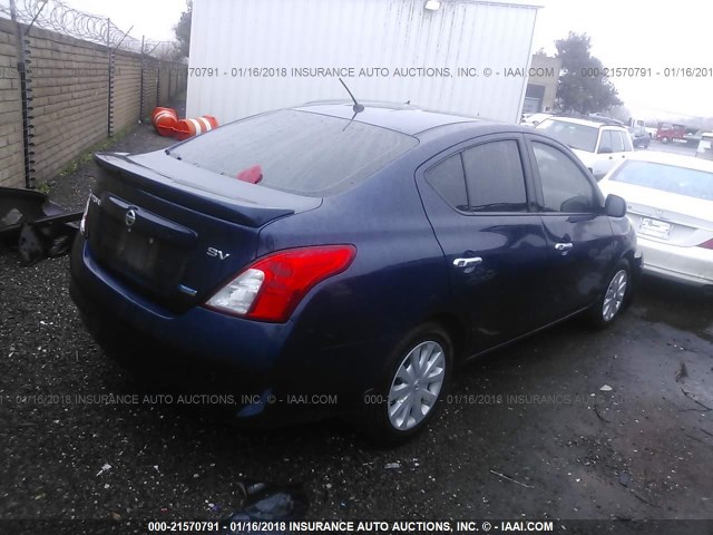 3N1CN7AP8EK447701 - 2014 NISSAN VERSA S/S PLUS/SV/SL BLUE photo 4