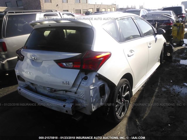 JTNKARJEXHJ539439 - 2017 TOYOTA COROLLA IM WHITE photo 4