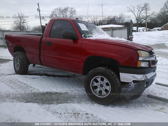 1GCEK14T35Z104379 - 2005 CHEVROLET SILVERADO K1500 RED photo 1