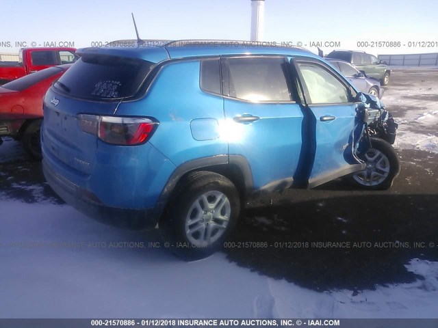 3C4NJDABXHT642010 - 2017 JEEP COMPASS SPORT BLUE photo 4