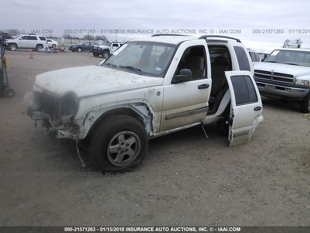 1J4GL48K17W627231 - 2007 JEEP LIBERTY SPORT WHITE photo 2