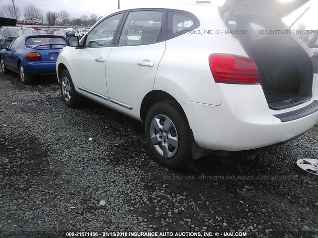 JN8AS5MV9EW704885 - 2014 NISSAN ROGUE SELECT S WHITE photo 3