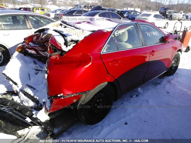 4T4BF1FK2CR200883 - 2012 TOYOTA CAMRY SE/LE/XLE წითელი ფოტო 4