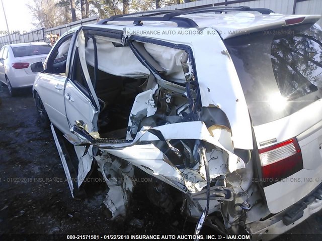 5FNRL38835B107255 - 2005 HONDA ODYSSEY TOURING WHITE photo 6