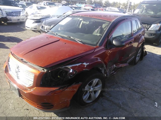 1B3CB4HA7AD590995 - 2010 DODGE CALIBER SXT ORANGE photo 2