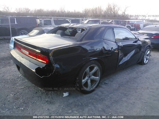 2C3CDYAG9EH293755 - 2014 DODGE CHALLENGER SXT BLACK photo 4