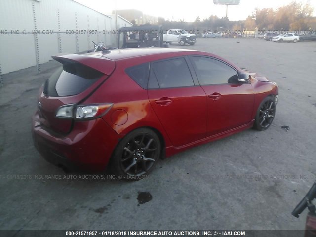 JM1BL1L30D1744788 - 2013 MAZDA SPEED 3 RED photo 4