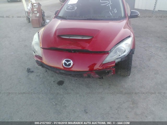 JM1BL1L30D1744788 - 2013 MAZDA SPEED 3 RED photo 6