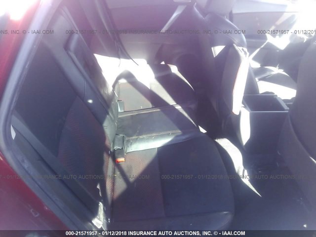 JM1BL1L30D1744788 - 2013 MAZDA SPEED 3 RED photo 8