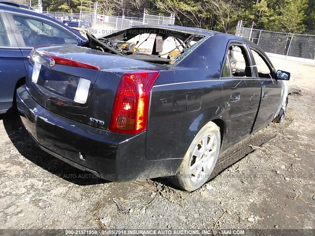 1G6DP577470192954 - 2007 CADILLAC CTS HI FEATURE V6 BLACK photo 4