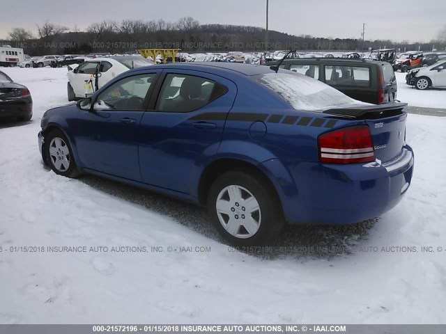 1B3CC4FB0AN152063 - 2010 DODGE AVENGER SXT BLUE photo 3