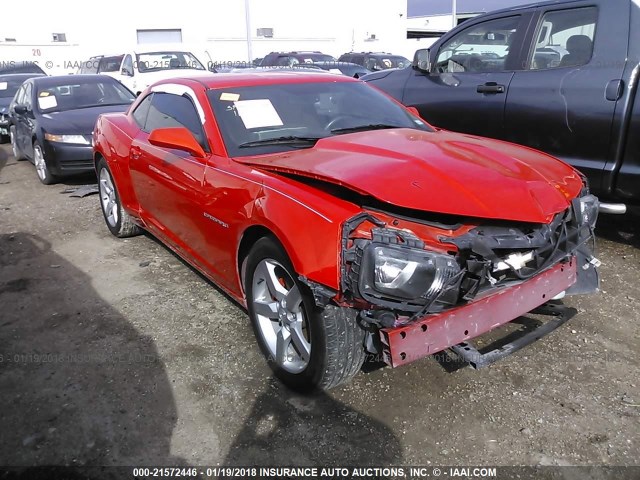 2G1FC1EDXB9166014 - 2011 CHEVROLET CAMARO LT ORANGE photo 1