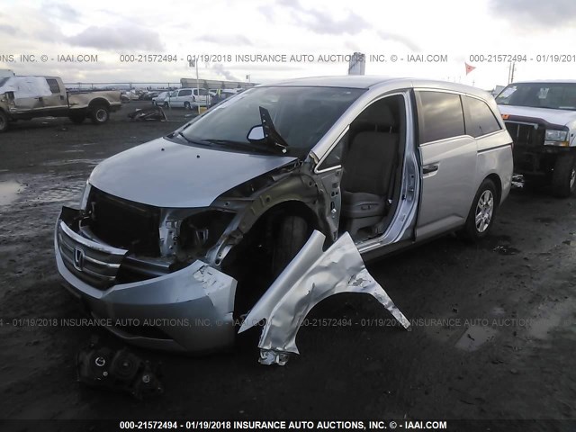 5FNRL5H2XCB054946 - 2012 HONDA ODYSSEY LX SILVER photo 2