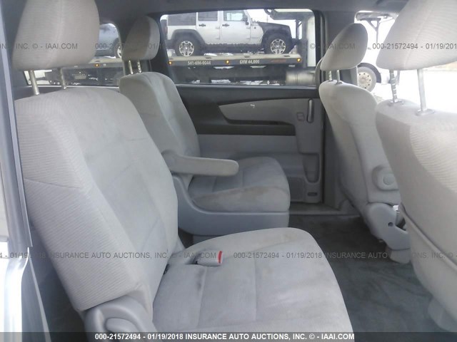 5FNRL5H2XCB054946 - 2012 HONDA ODYSSEY LX SILVER photo 8