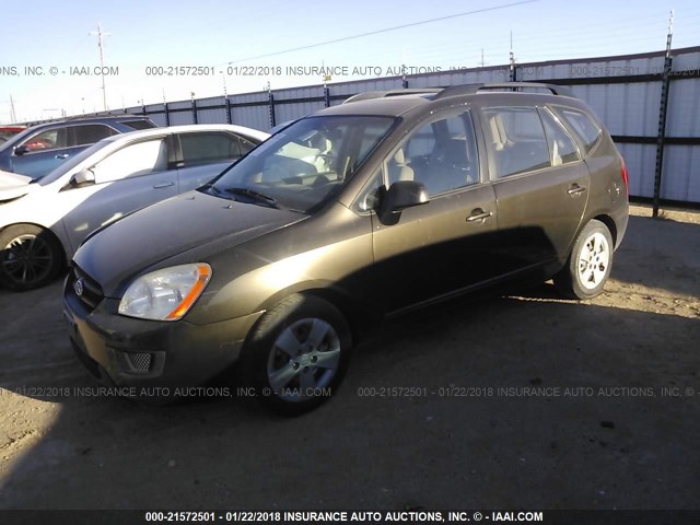 KNAFG528997257259 - 2009 KIA RONDO LX/EX BROWN photo 2