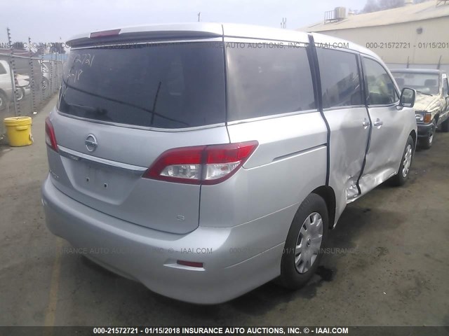 JN8AE2KP0C9049344 - 2012 NISSAN QUEST S/SV/SL/LE GRAY photo 4