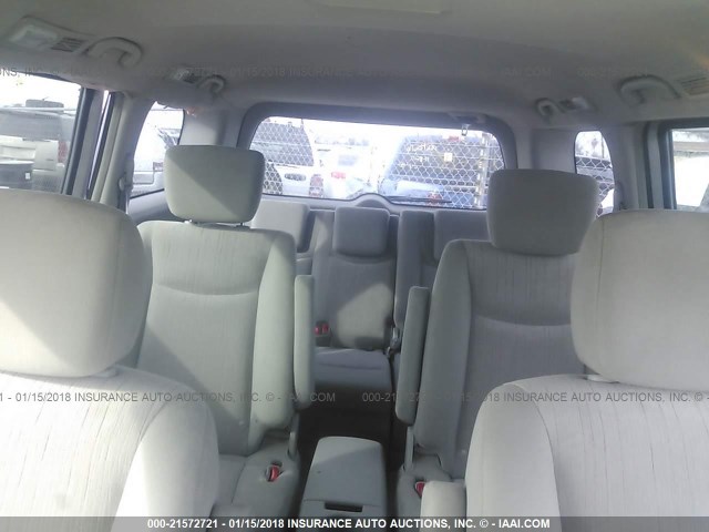 JN8AE2KP0C9049344 - 2012 NISSAN QUEST S/SV/SL/LE GRAY photo 8