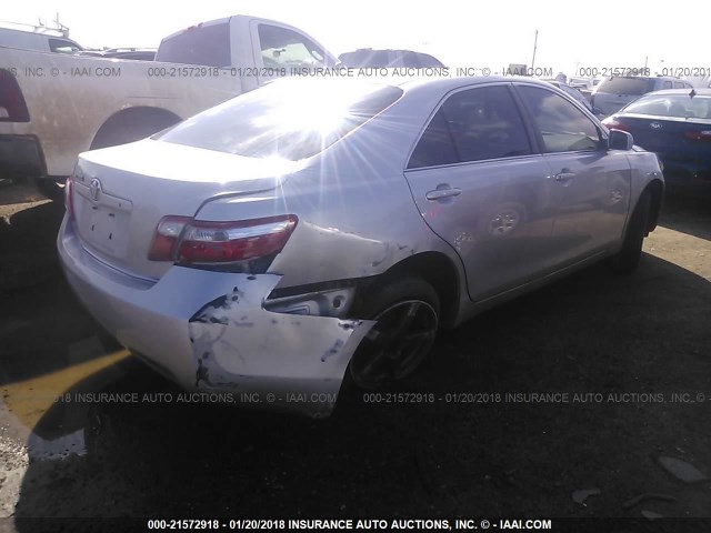 4T1BE46K58U247279 - 2008 TOYOTA CAMRY CE/LE/XLE/SE SILVER photo 4