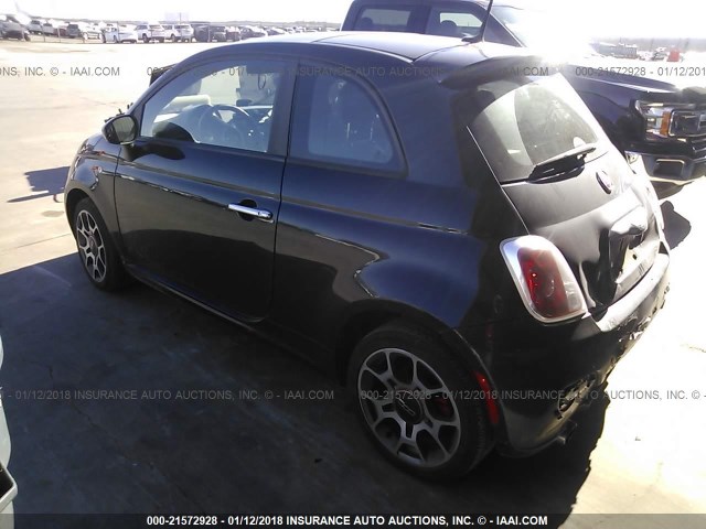 3C3CFFBR3DT663375 - 2013 FIAT 500 SPORT BLACK photo 3